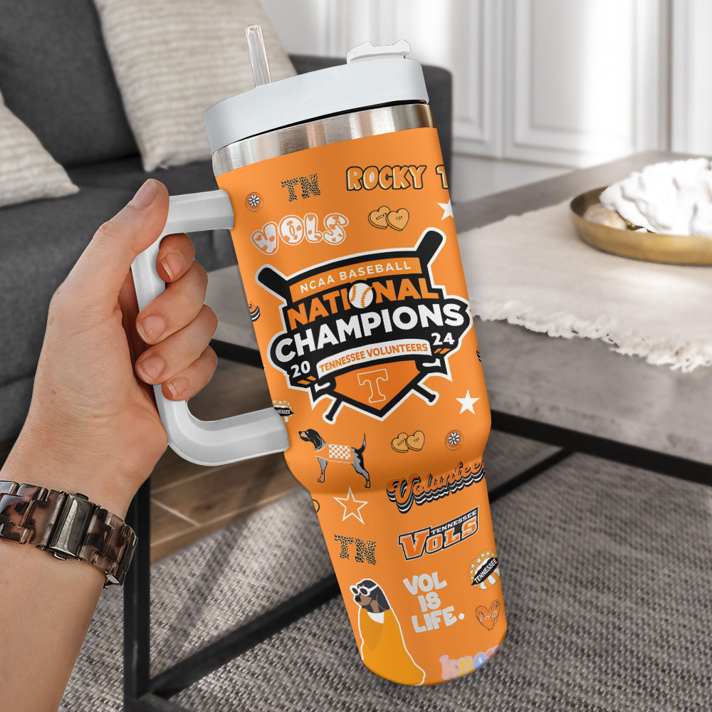 Tennessee Volunteers Baseball NCAA Custom Stanley Cup 40 oz 30 oz Tumbler With HandleTVC2301720 - Image 2