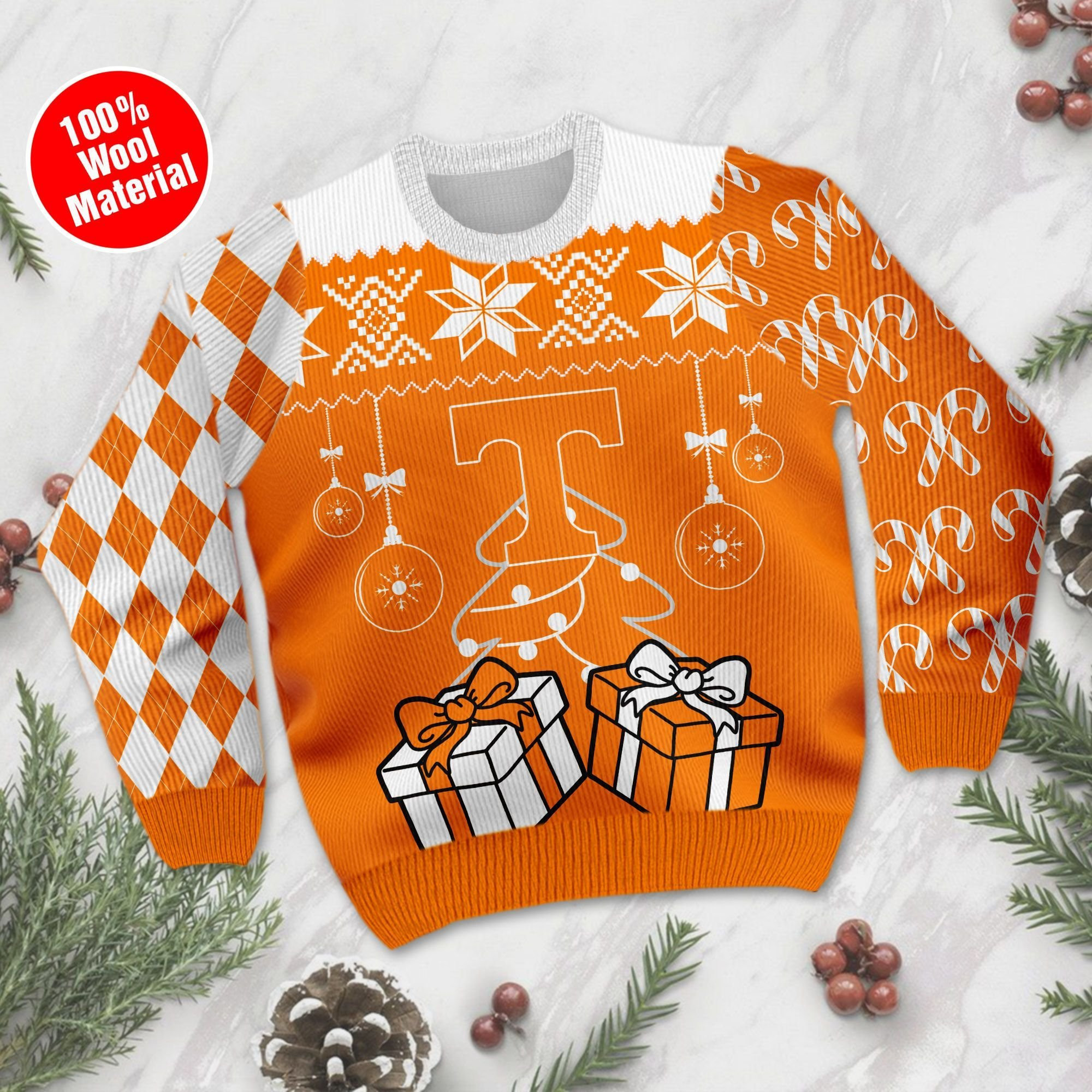 Tennessee Volunteers Funny Ugly Christmas Sweater Adult 3D Funny Matching for family - Image 2