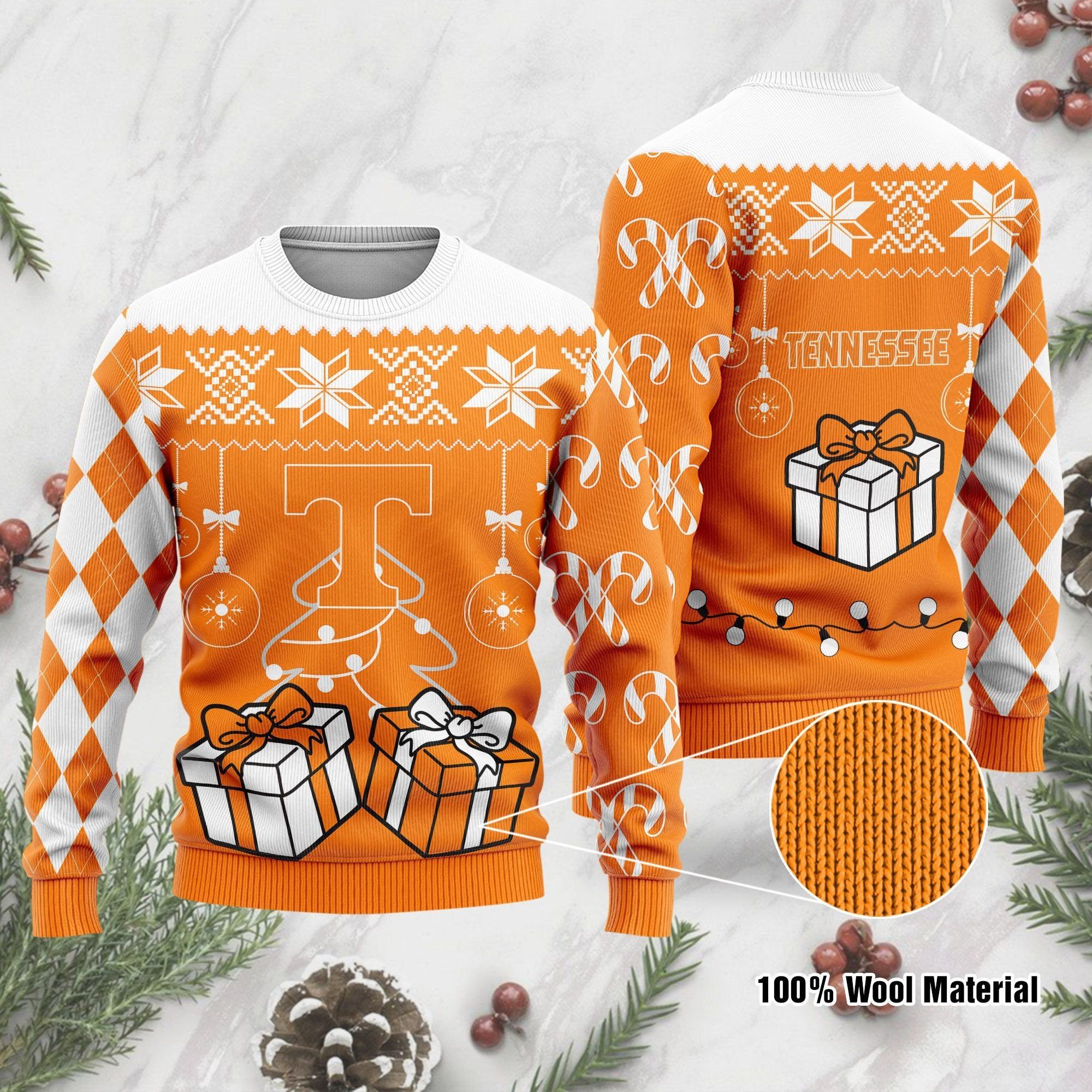 Tennessee Volunteers Funny Ugly Christmas Sweater Adult 3D Funny Matching for family