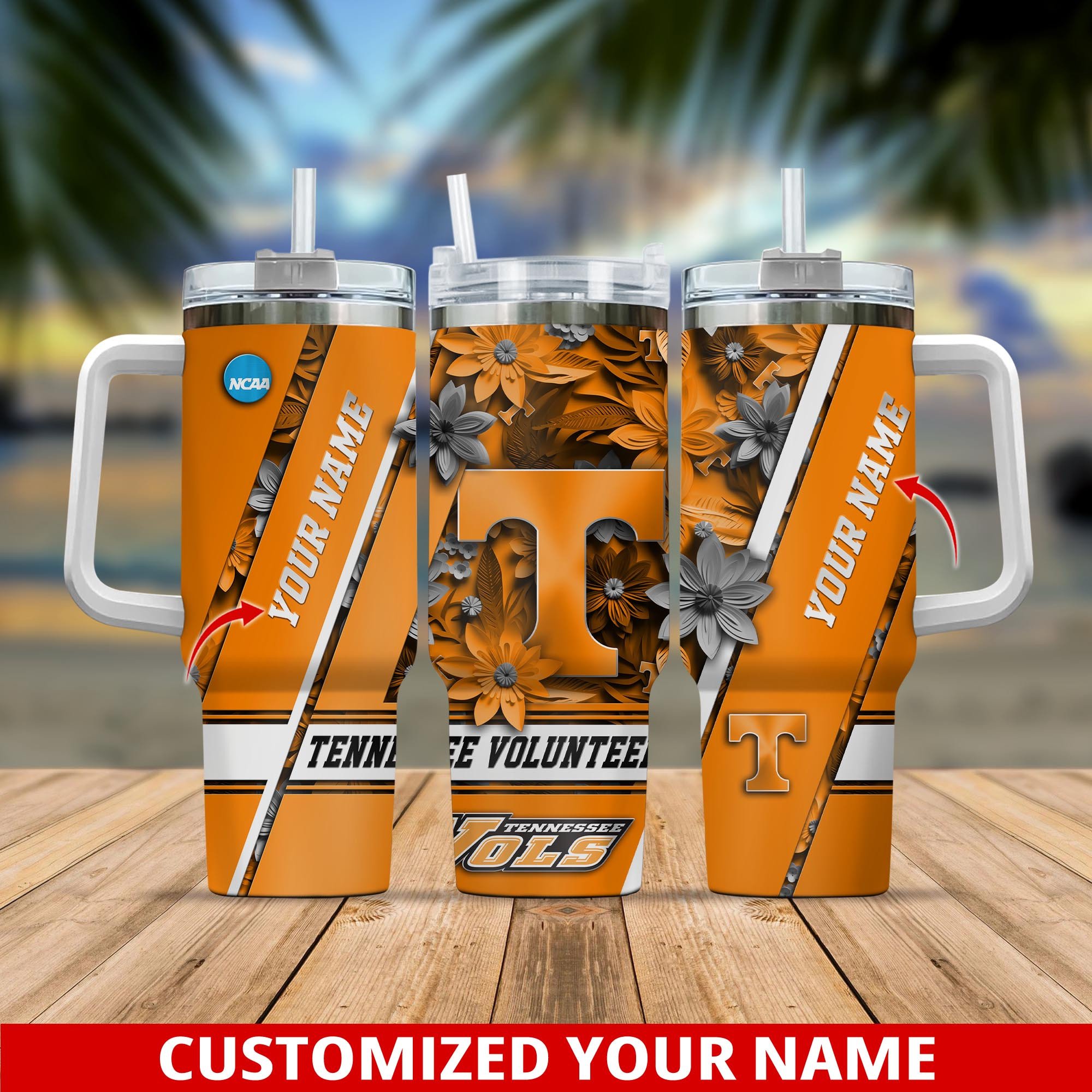 Tennessee Volunteers NCAA Custom Stanley Cup 40 oz 30 oz Tumbler With HandleTVC230106