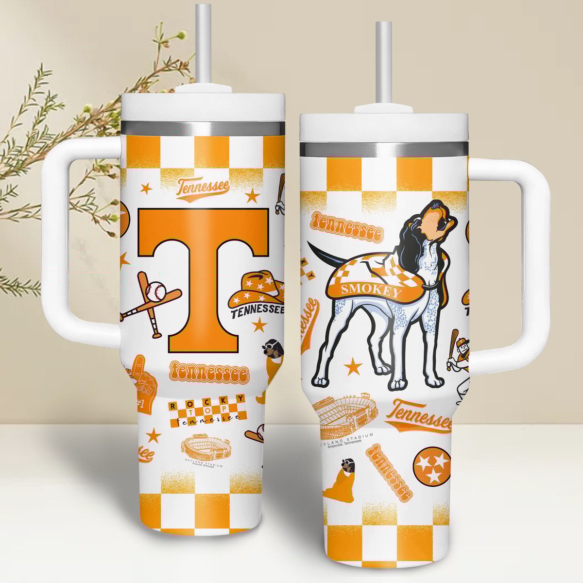 Tennessee Volunteers NCAA Custom Stanley Cup 40 oz 30 oz Tumbler With HandleTVC2301507