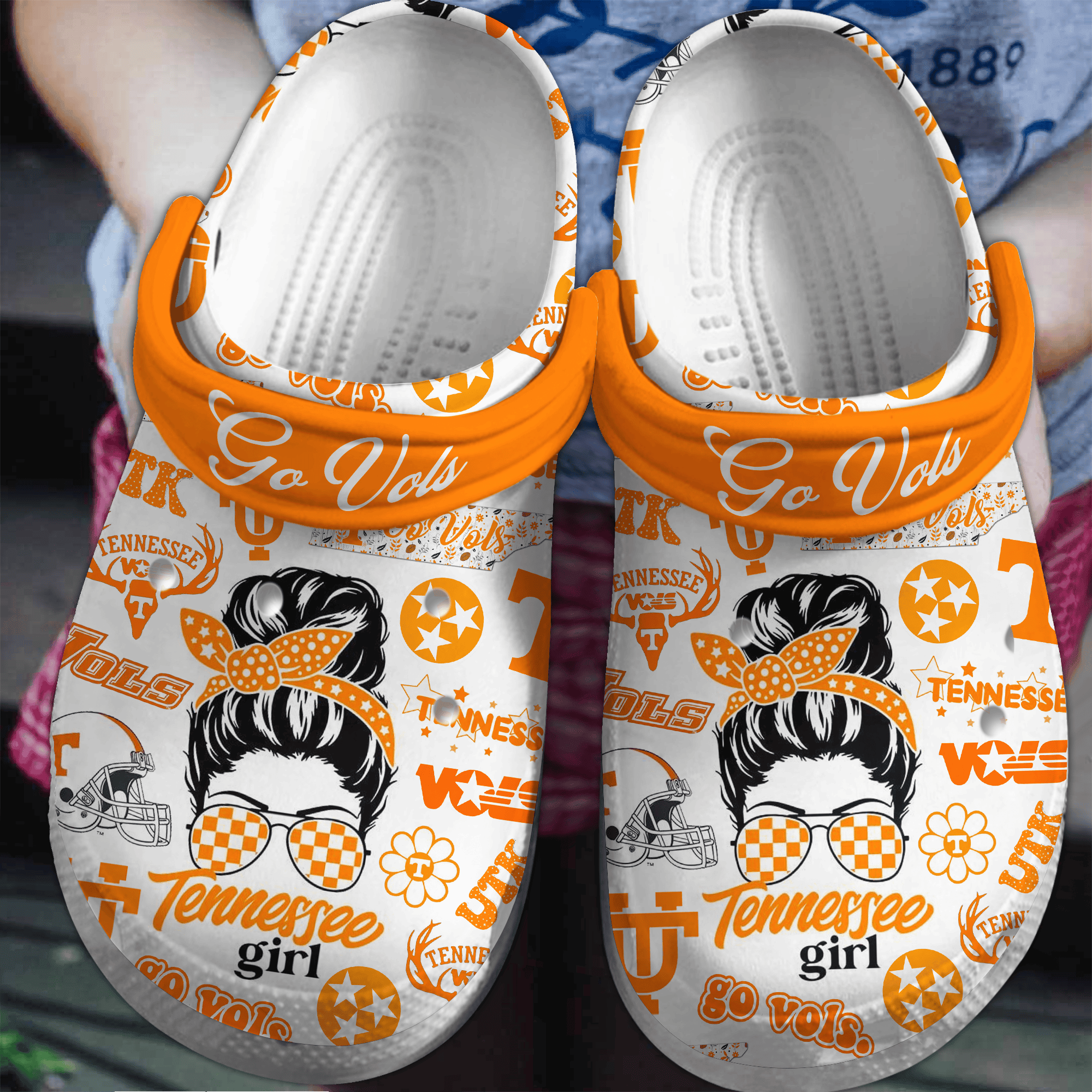 Tennessee Volunteers NCAA Sport Crocs Crocband Clogs Shoes Comfortable For Men Women and Kids