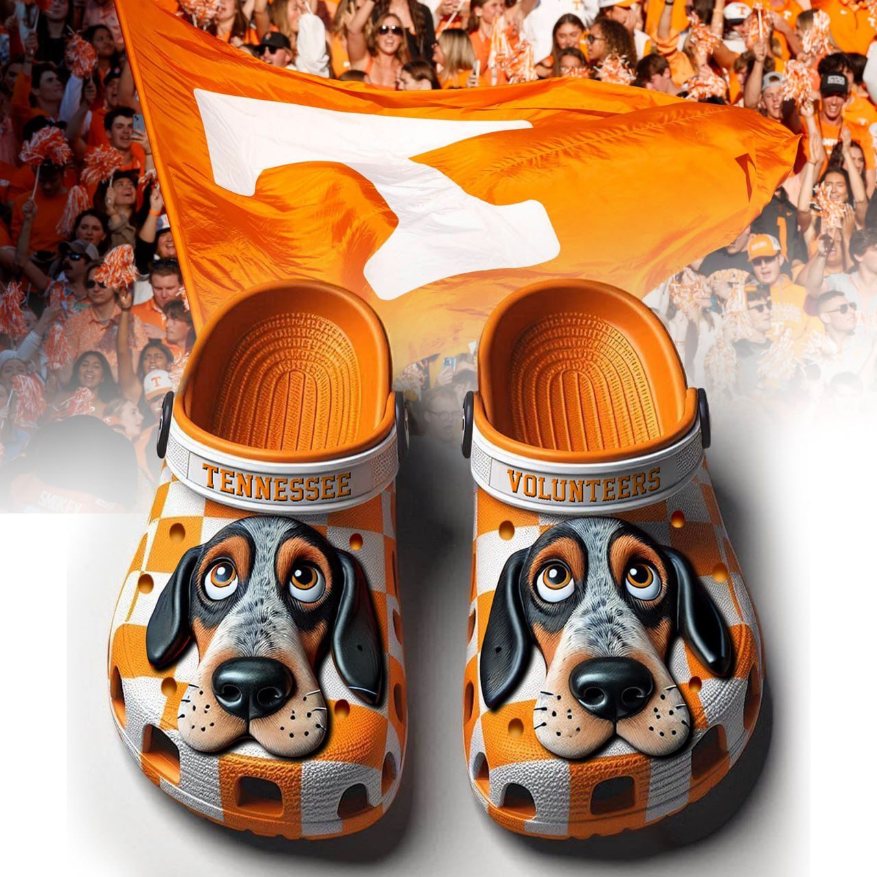 Tennessee Volunteers NCAA Sport Crocs Crocband Clogs Shoes Comfortable For Men Women and Kids