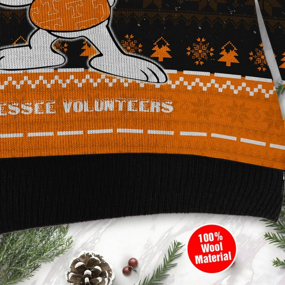 Tennessee Volunteers Snoopy Dabbing Ugly Christmas Sweater Adult 3D Funny Matching for family - Image 4