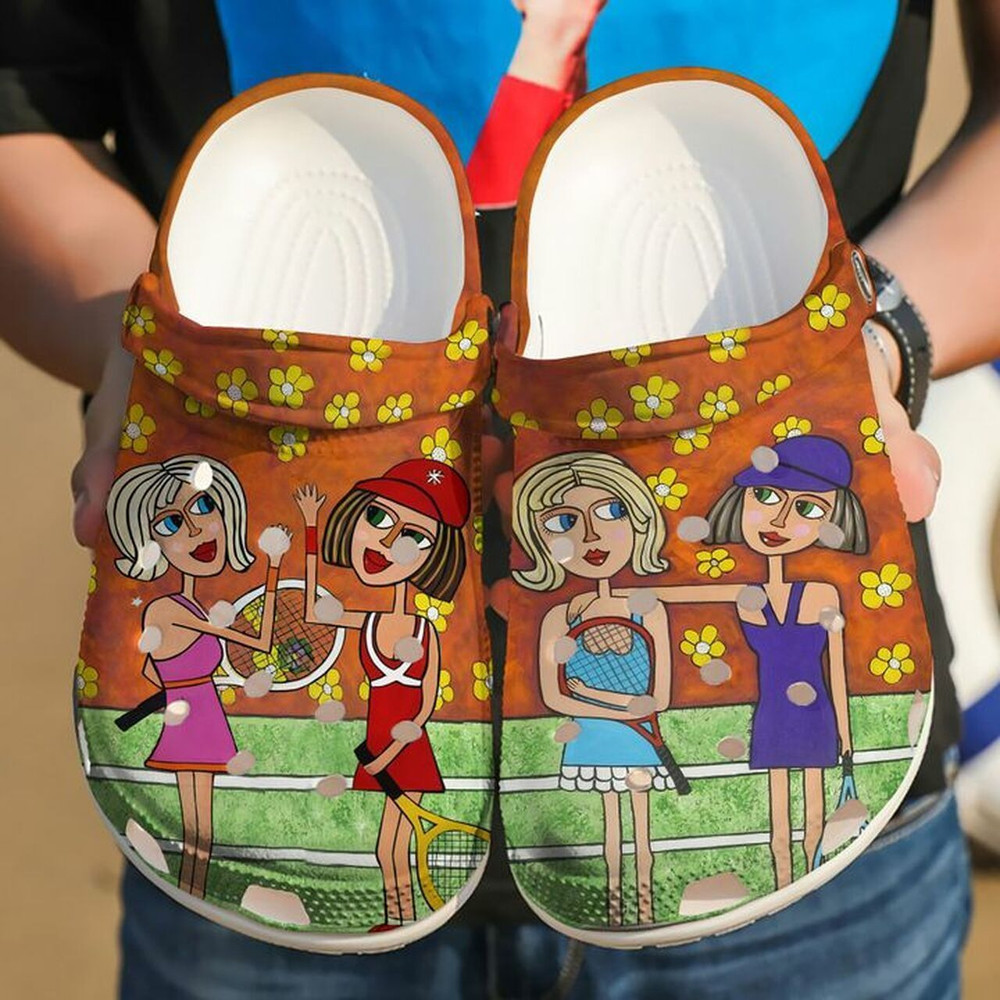 Tennis Girls Love Friend 102 Gift For Lover Rubber clog Shoes Comfy Footwear