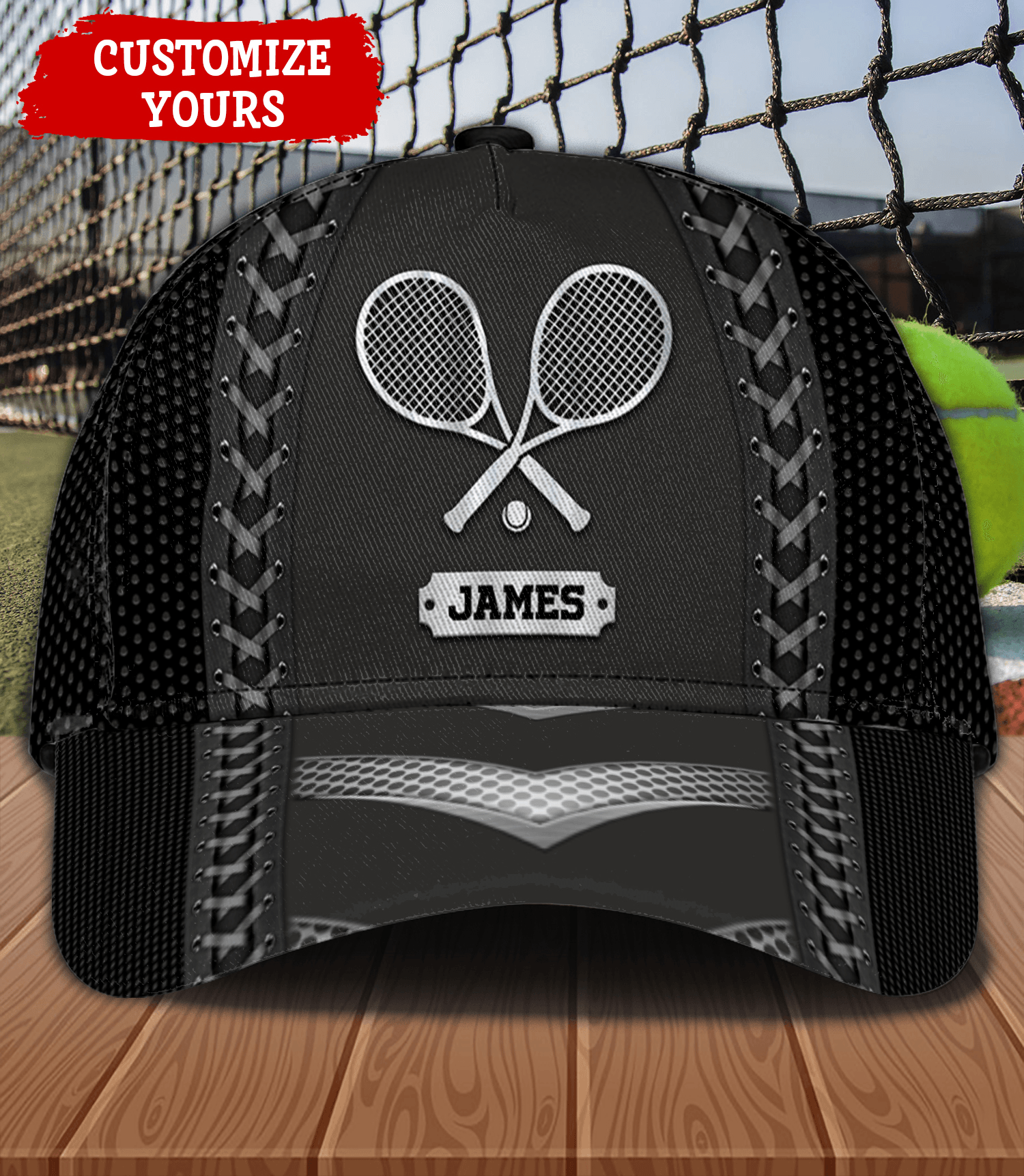 Tennis Personalized Classic Cap, Personalized Gift for Tennis Lovers Trucker Hats Custom Hats Gifts For Men & Women