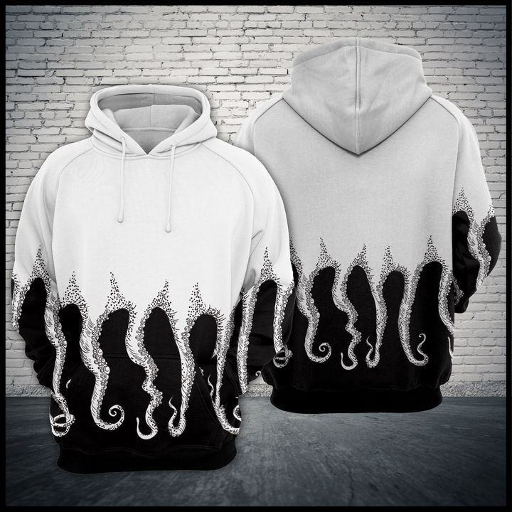 Tentacle Octopus 3D All Over Print Hoodie, Zip Hoodie