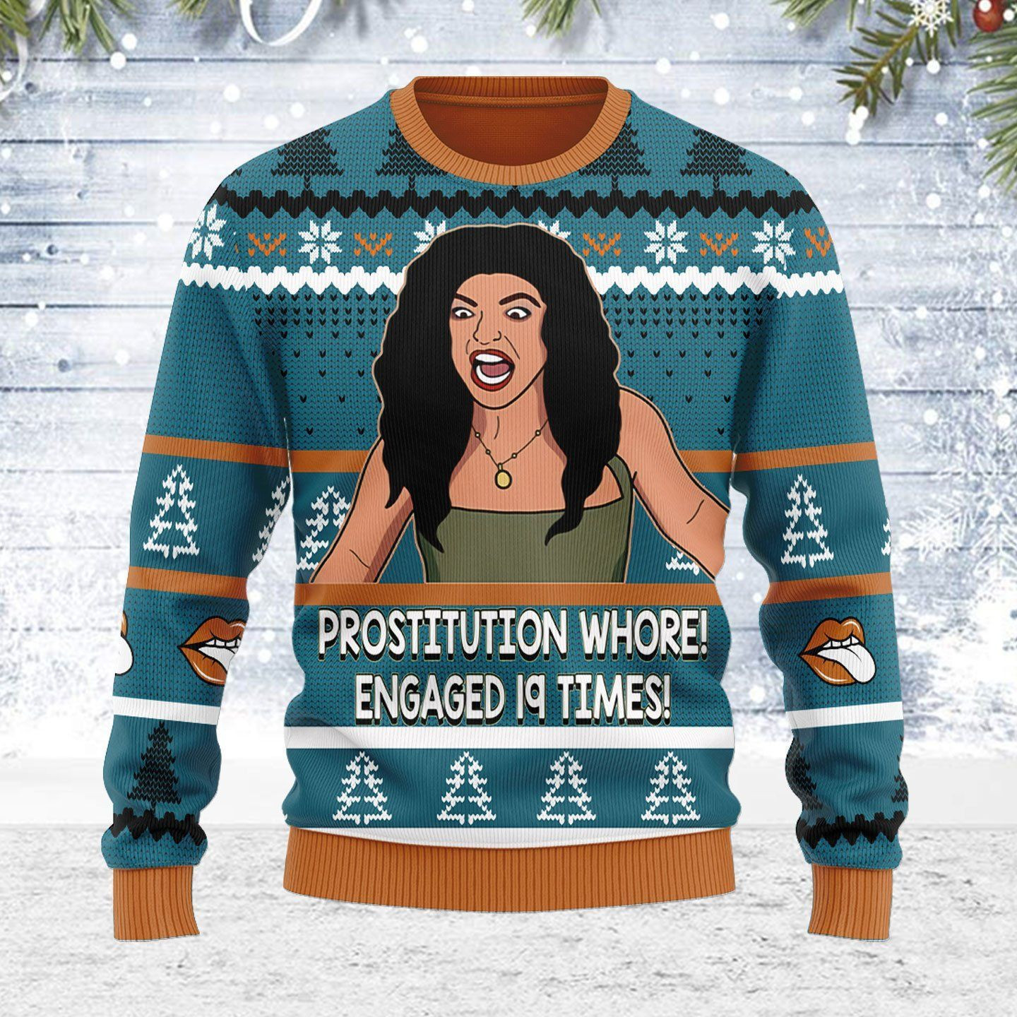 Teresa Giudice Real Housewives Of New Jersey Ugly Christmas Sweater Adult 3D Funny Matching for family - Image 2