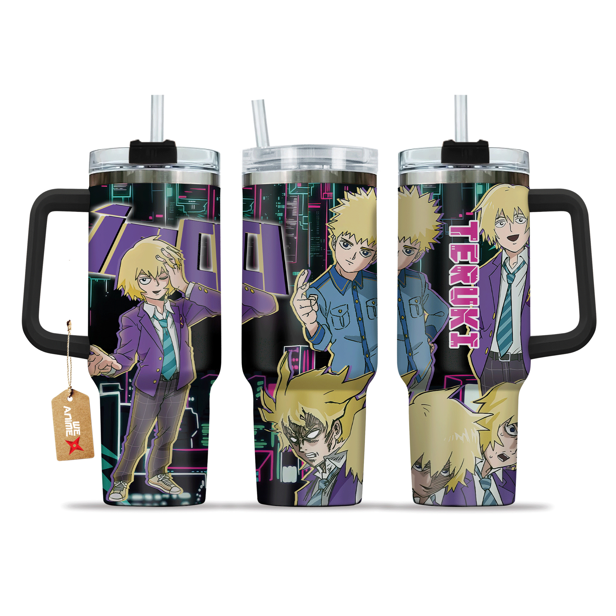 Teruki Hanazawa Mob Psycho 100 Anime Custom Stanley Cup 40 oz 30 oz Tumbler With HandleTVC2301212