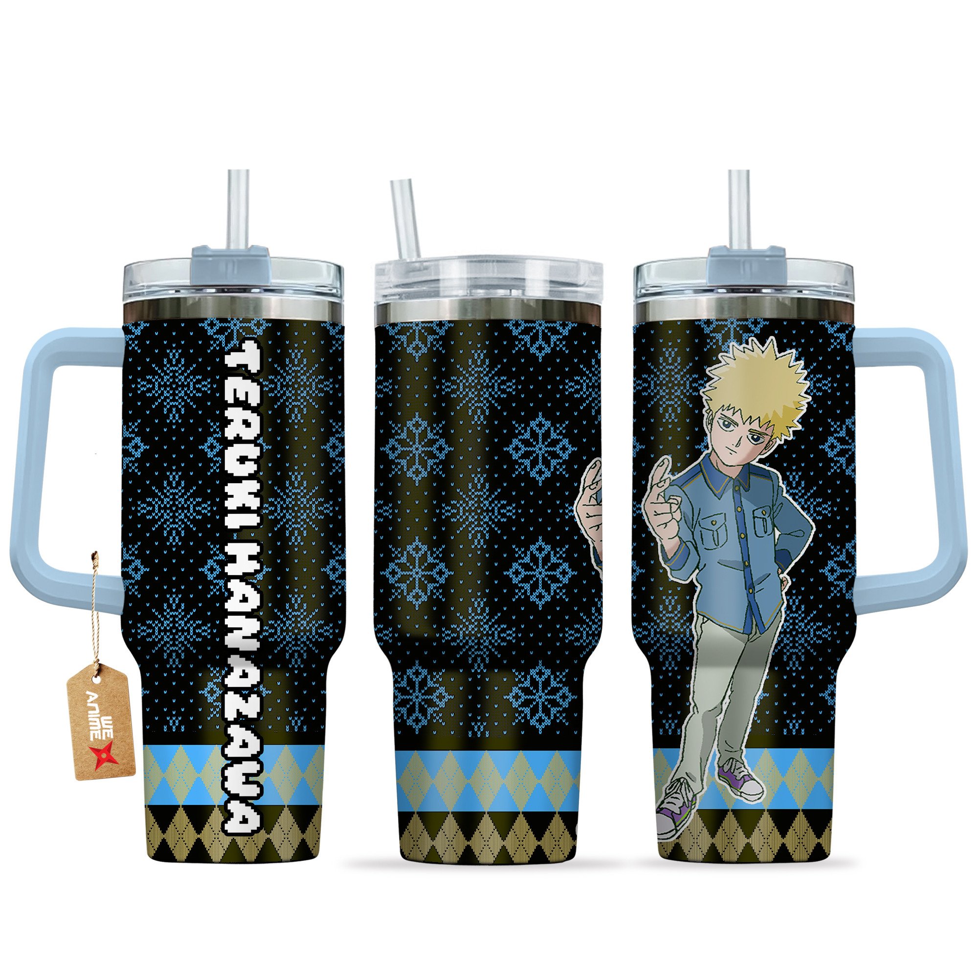 Teruki Mob Psycho 100 Anime Custom Stanley Cup 40 oz 30 oz Tumbler With HandleTVC2301165