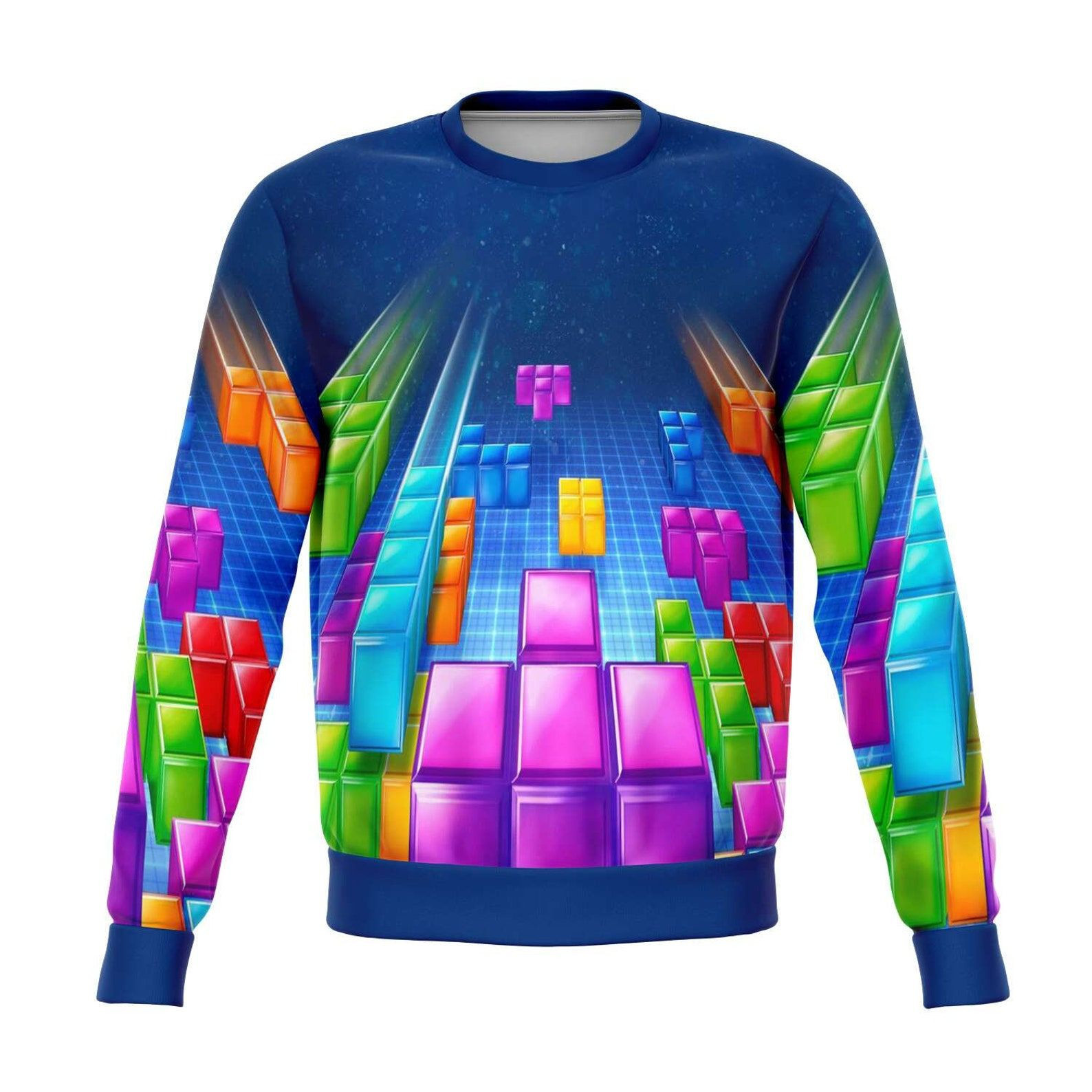 Tetris Ugly Christmas Sweater Adult 3D Funny Matching for family