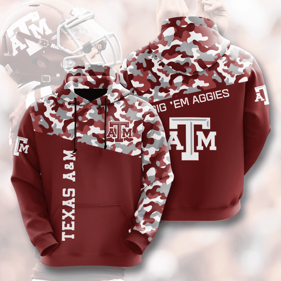 Texas A&M Aggies 3D All Over Print Hoodie, Zip Hoodie