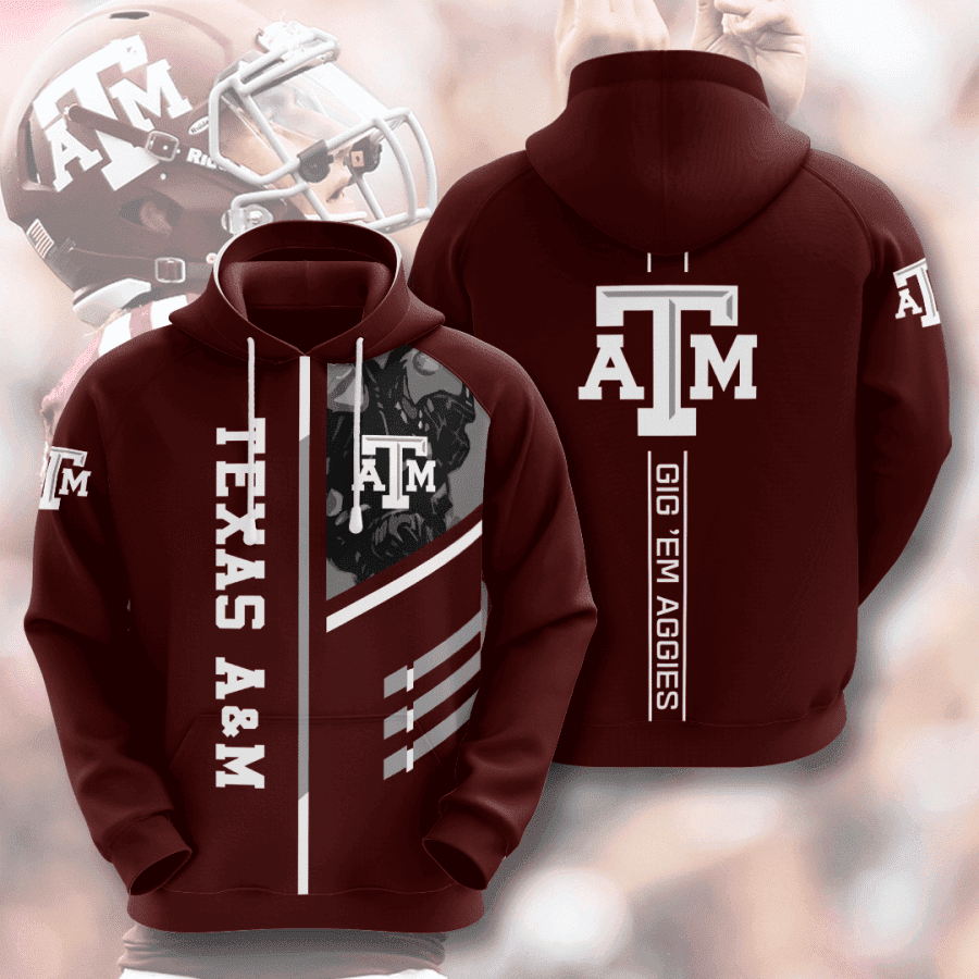 Texas A&M Aggies 3D All Over Print Hoodie, Zip Hoodie