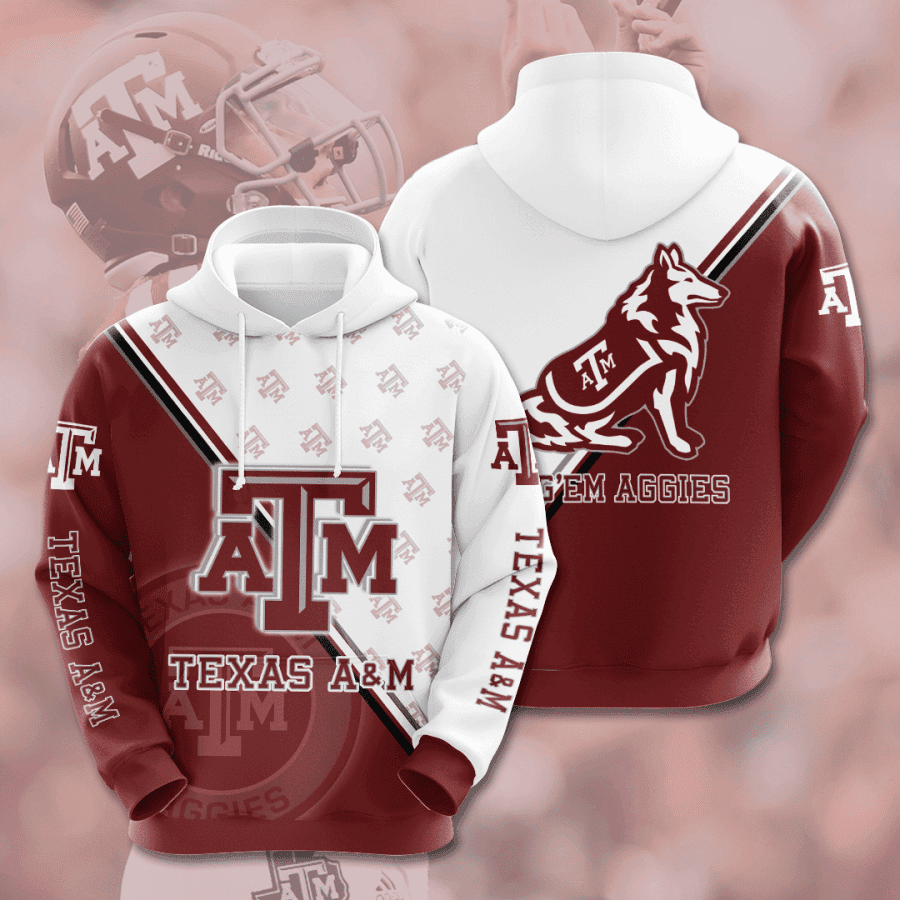 Texas A&M Aggies 3D All Over Print Hoodie, Zip Hoodie