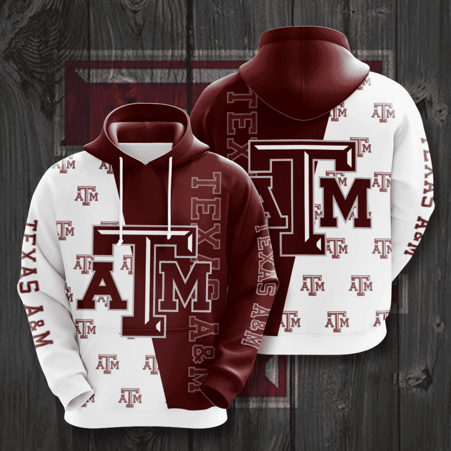Texas A&M Aggies 3D All Over Print Hoodie, Zip Hoodie