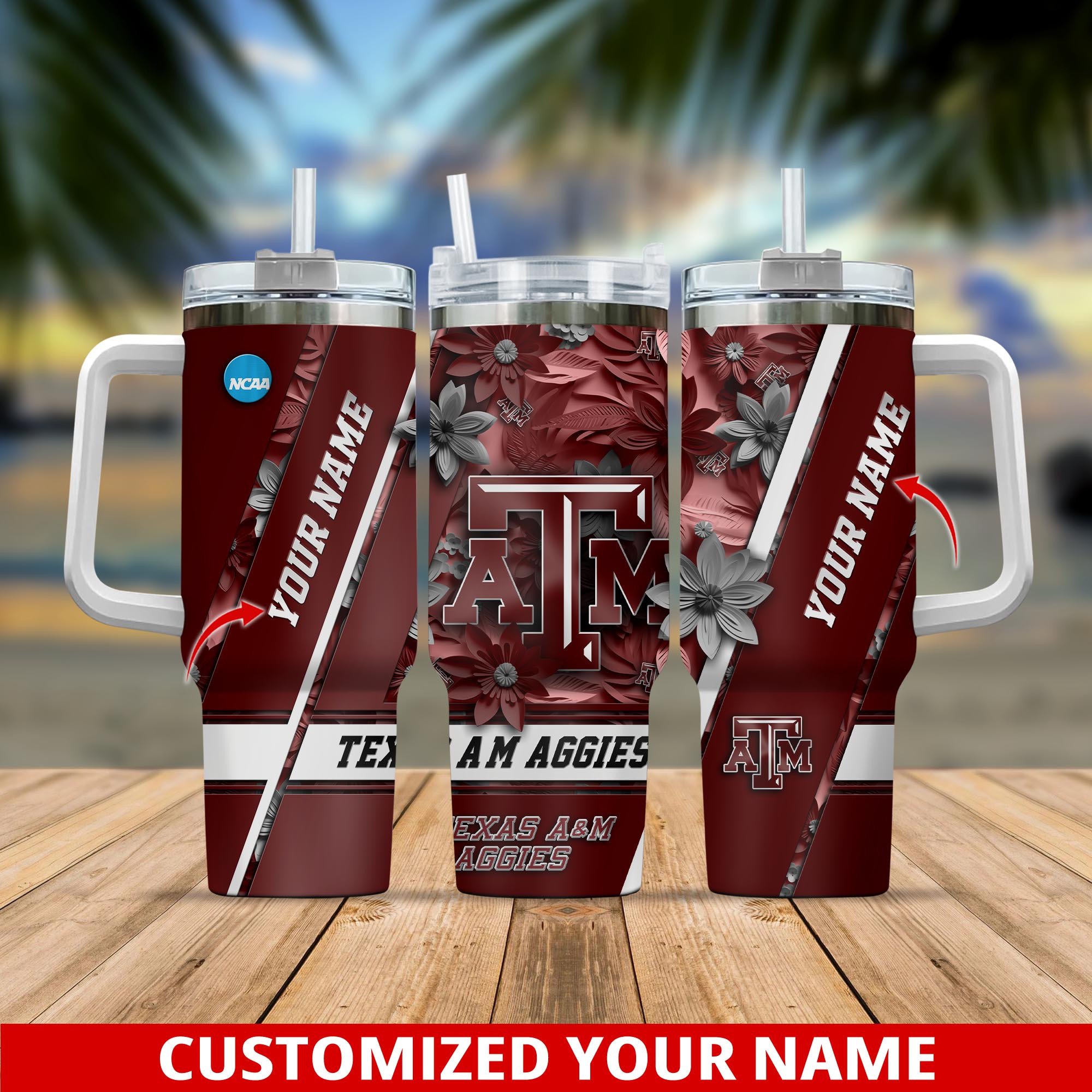 Texas A&M Aggies NCAA Custom Stanley Cup 40 oz 30 oz Tumbler With HandleTVC230102