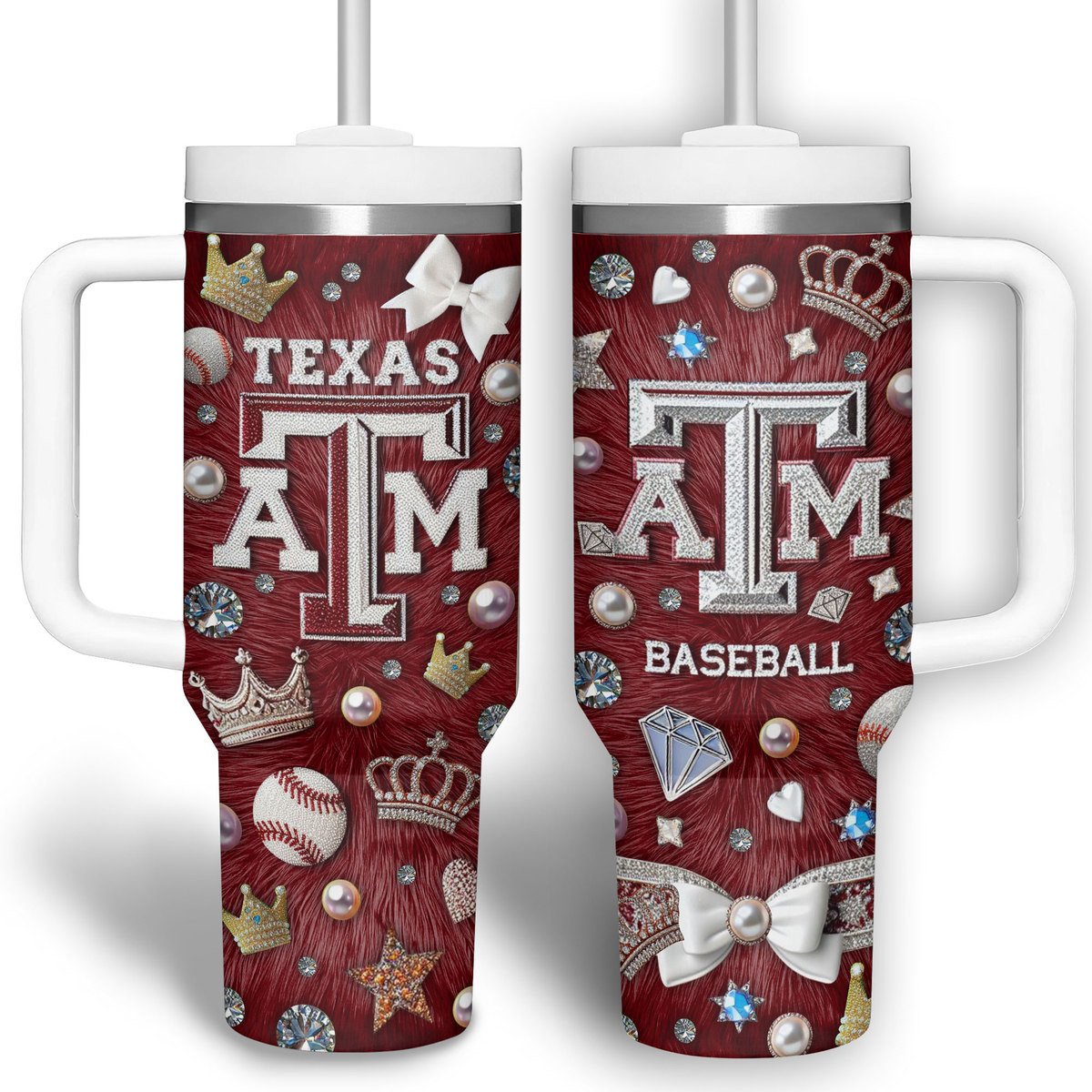Texas A&M NCAA Custom Stanley Cup 40 oz 30 oz Tumbler With HandleTVC2301318