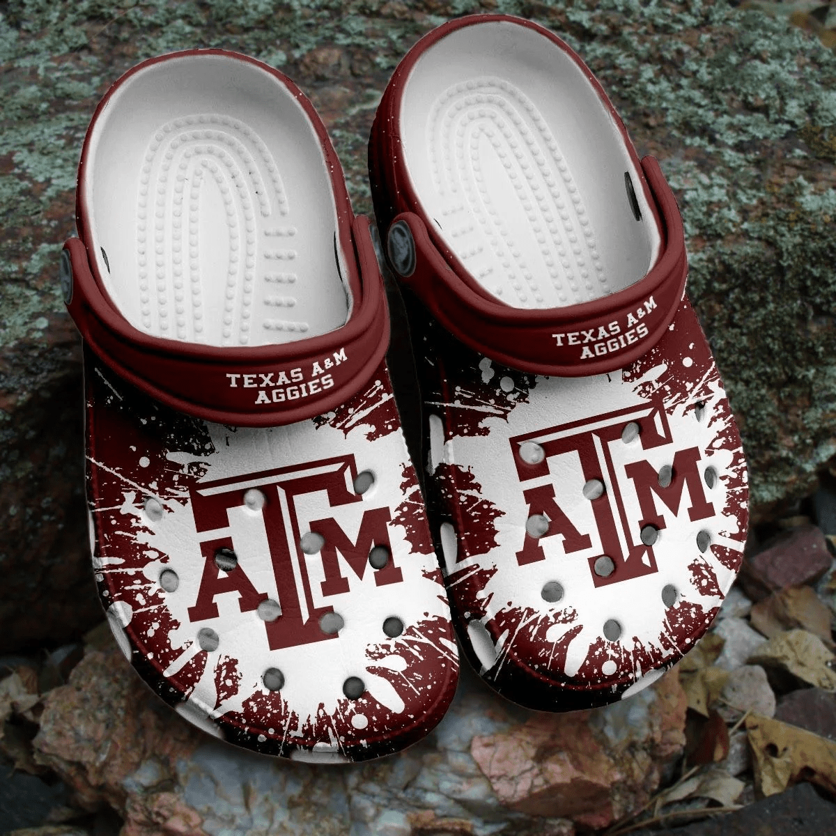 Texas AM Aggies NCAA Crocs Shoes Crocband Comfortable Clogs For Men Women