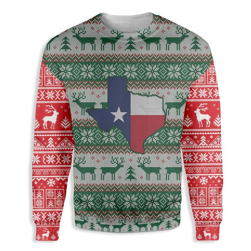Texas Christmas Ugly Christmas Sweater Adult 3D Funny Matching for family