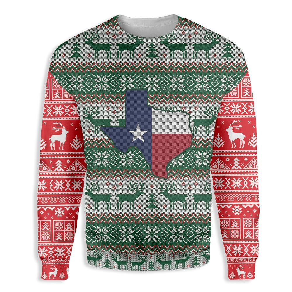 Texas Christmas Ugly Christmas Sweater Adult 3D Funny Matching for family