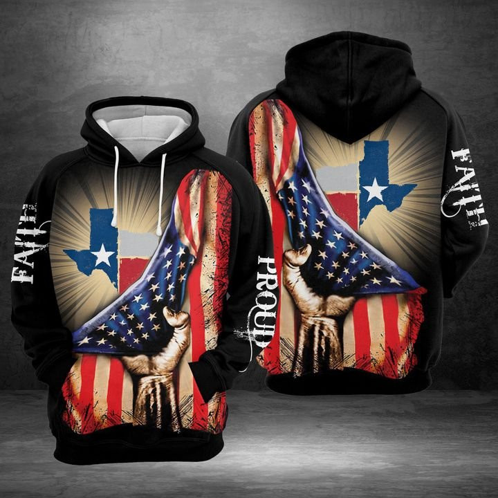 Texas Faith And Proud 3D All Over Print Hoodie, Zip Hoodie