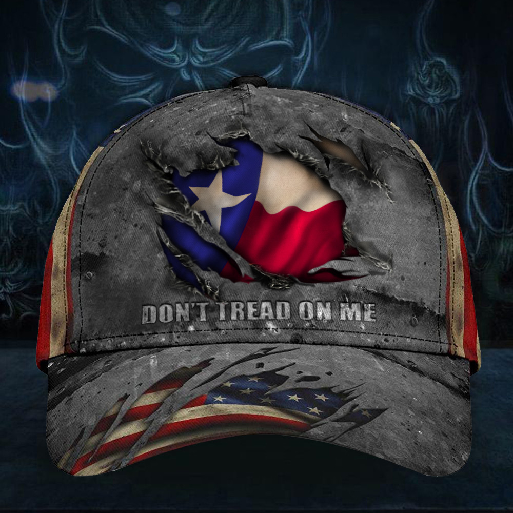 Texas Flag Don't Tread On Me Cap Texas Pride Patriotic Hats For Men Trucker Hats Custom Hats Gifts For Men & Women