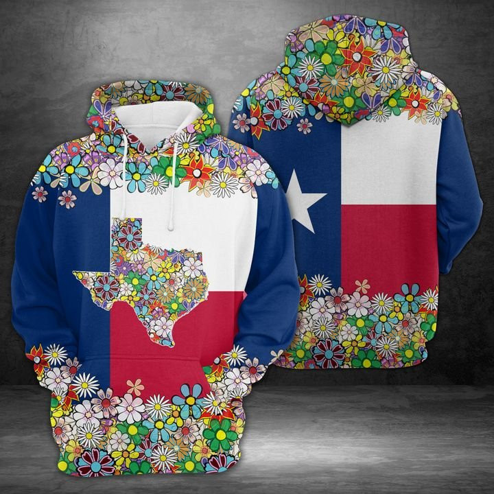 Texas Flower 3D All Over Print Hoodie, Zip Hoodie