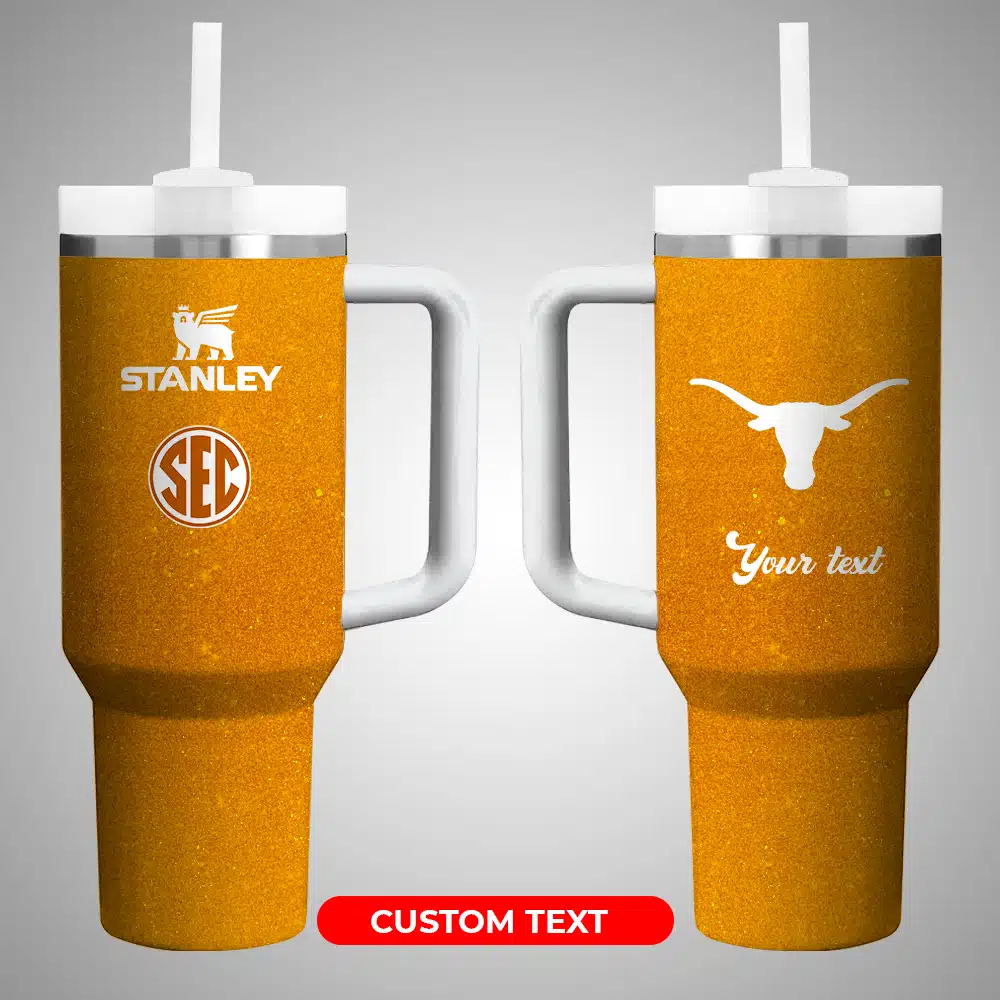Texas LonghornsÂ NCAA Custom Stanley Cup 40 oz 30 oz Tumbler With HandleTVC2301222