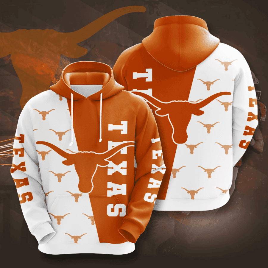 Texas Longhorns 3D All Over Print Hoodie, Zip Hoodie