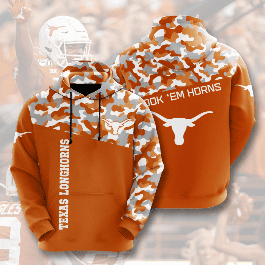 Texas Longhorns 3D All Over Print Hoodie, Zip Hoodie