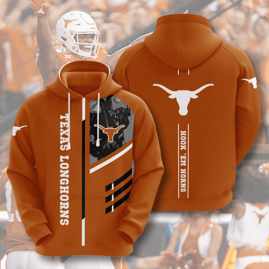 Texas Longhorns 3D All Over Print Hoodie, Zip Hoodie
