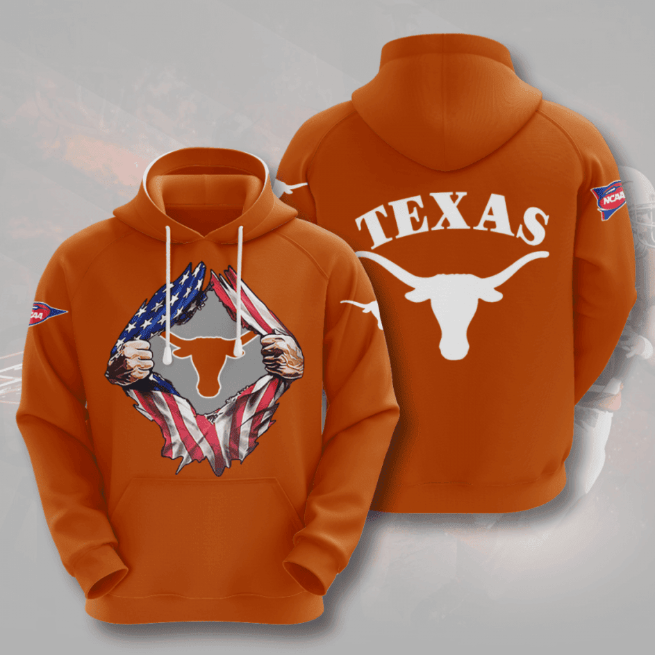Texas Longhorns American Football 3D All Over Print Hoodie, Zip Hoodie