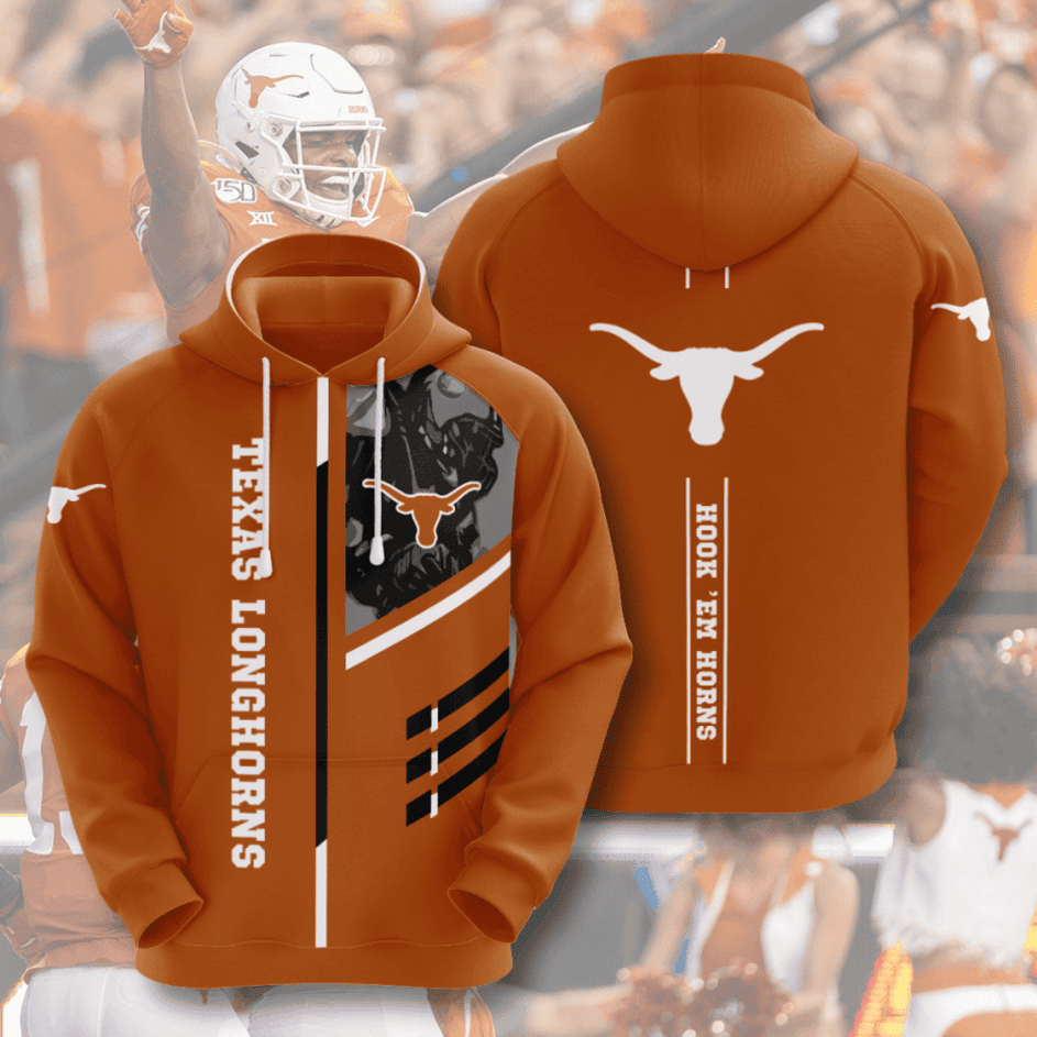 Texas Longhorns American Football 3D All Over Print Hoodie, Zip Hoodie