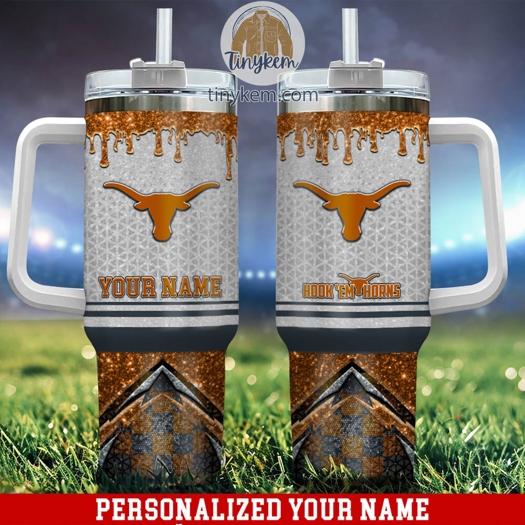 Texas Longhorns Glitter NCAA Custom Stanley Cup 40 oz 30 oz Tumbler With HandleTVC2301221