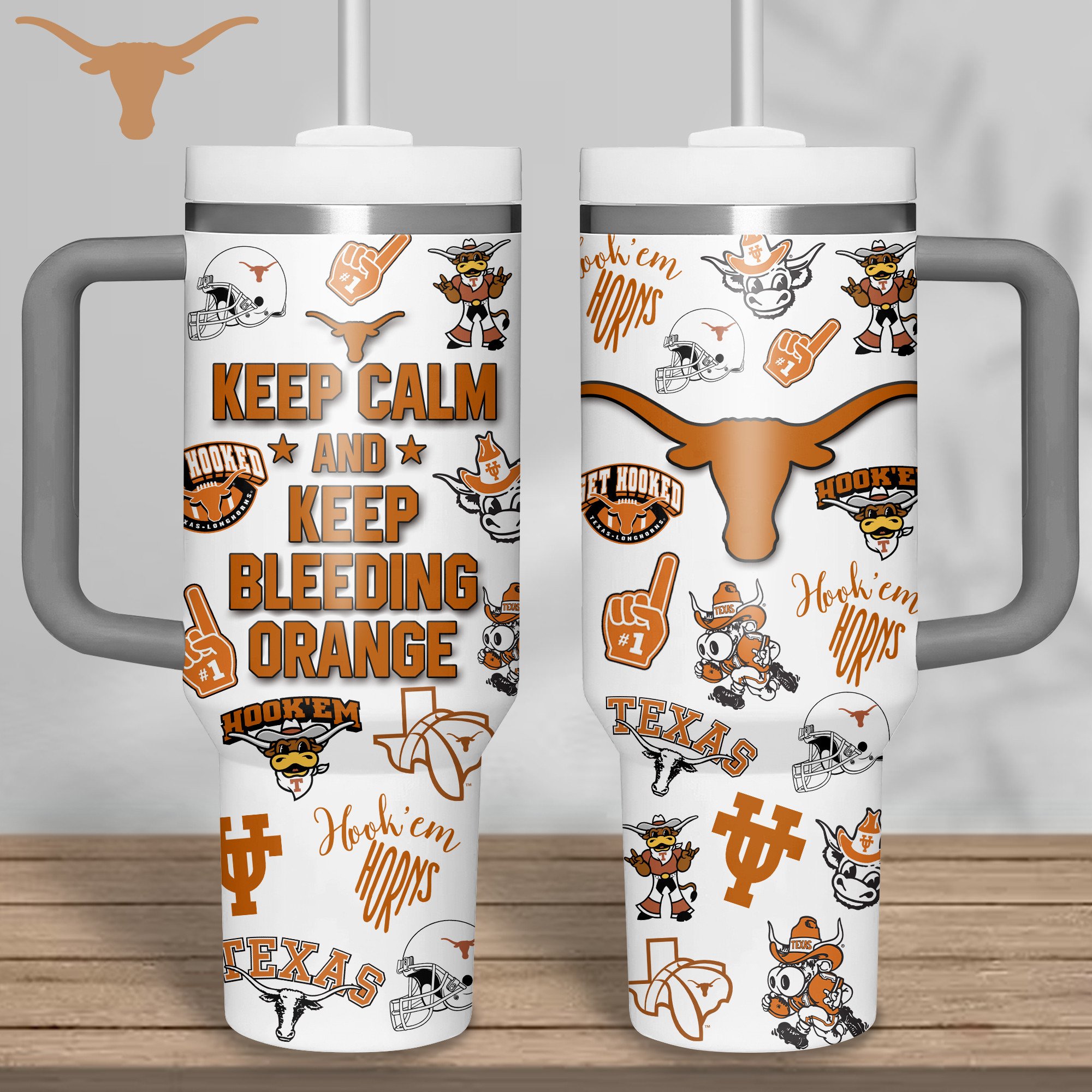 Texas Longhorns NCAA Custom Stanley Cup 40 oz 30 oz Tumbler With HandleTVC2301508