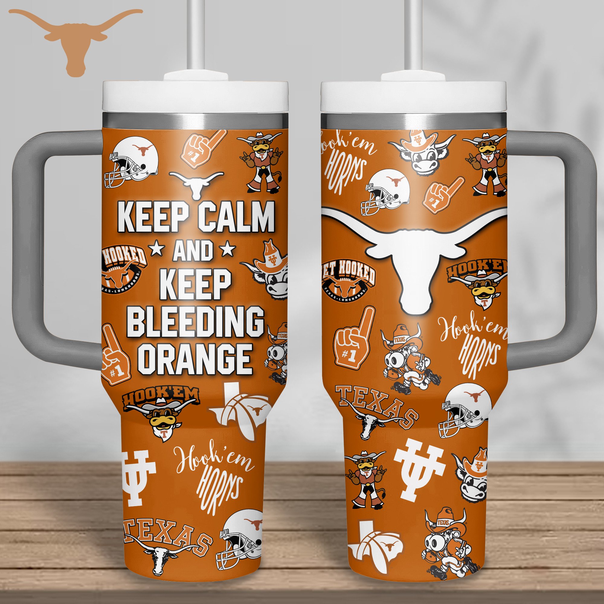 Texas Longhorns NCAA Custom Stanley Cup 40 oz 30 oz Tumbler With HandleTVC2301508