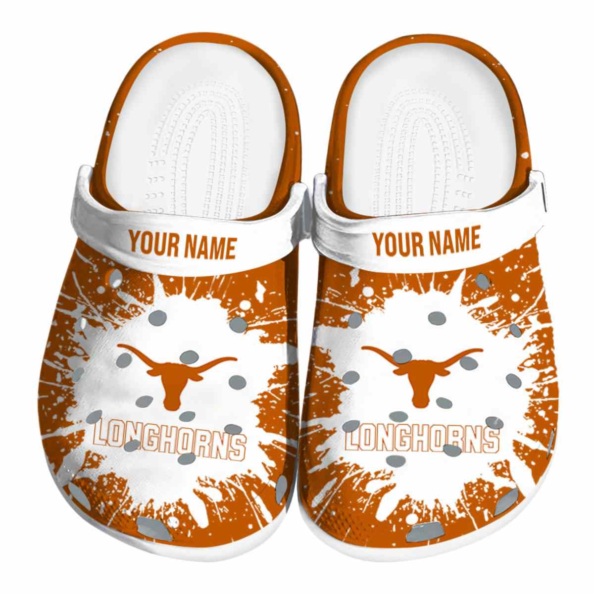 Texas Longhorns NCAA Sport Crocs Crocband Clogs Shoes Comfortable For Men Women and Kids