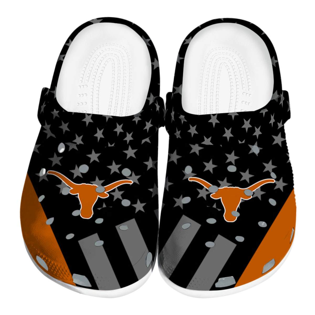 Texas Longhorns NCAA Sport Crocs Crocband Clogs Shoes Comfortable For Men Women and Kids