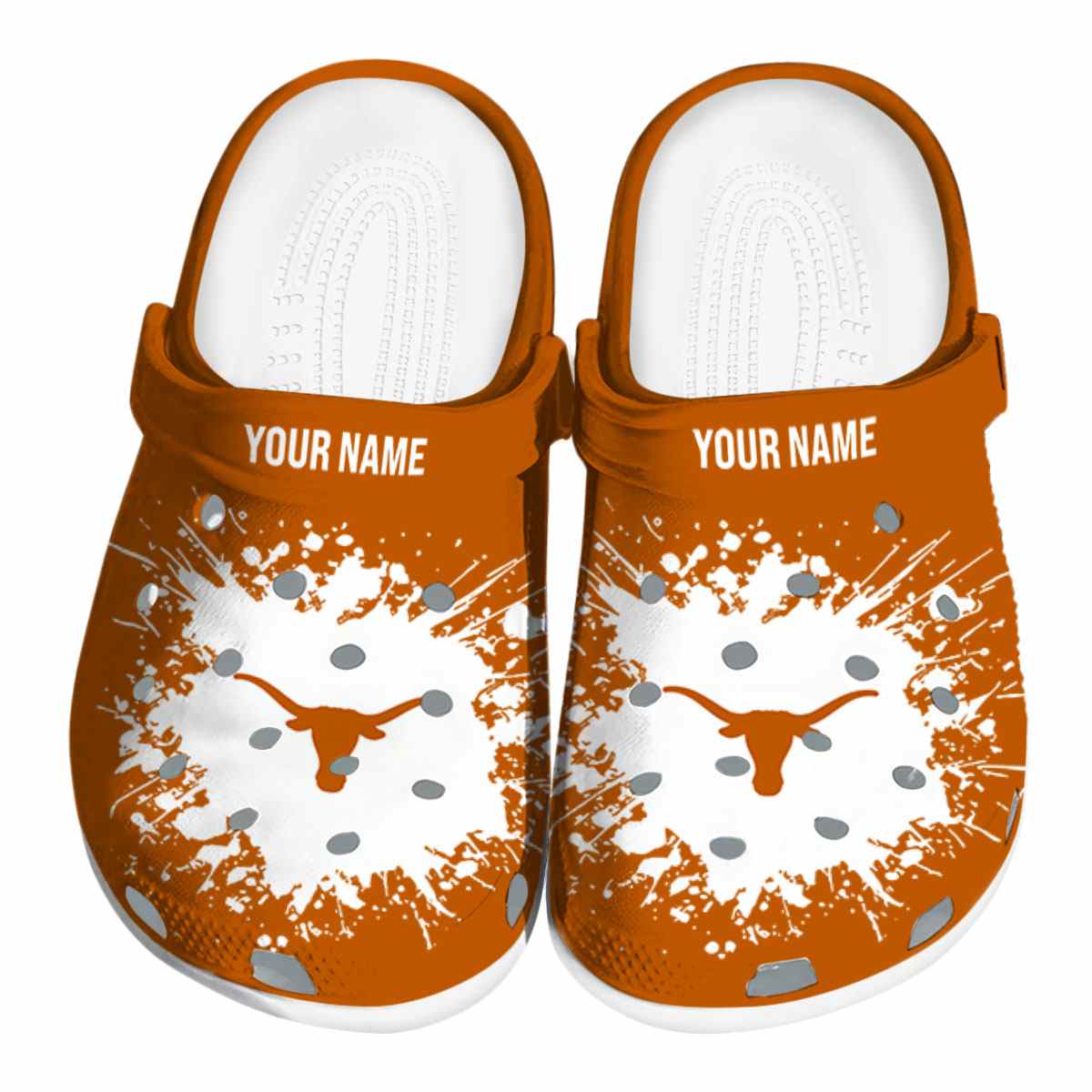 Texas Longhorns NCAA Sport Crocs Crocband Clogs Shoes Comfortable For Men Women and Kids
