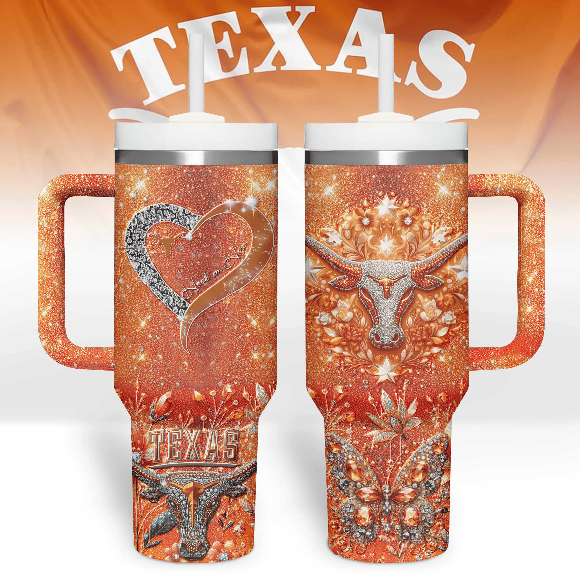 Texas Longhorns NCAA Sport Custom Stanley Cup 40 oz 30 oz Tumbler With HandleTVC2301529