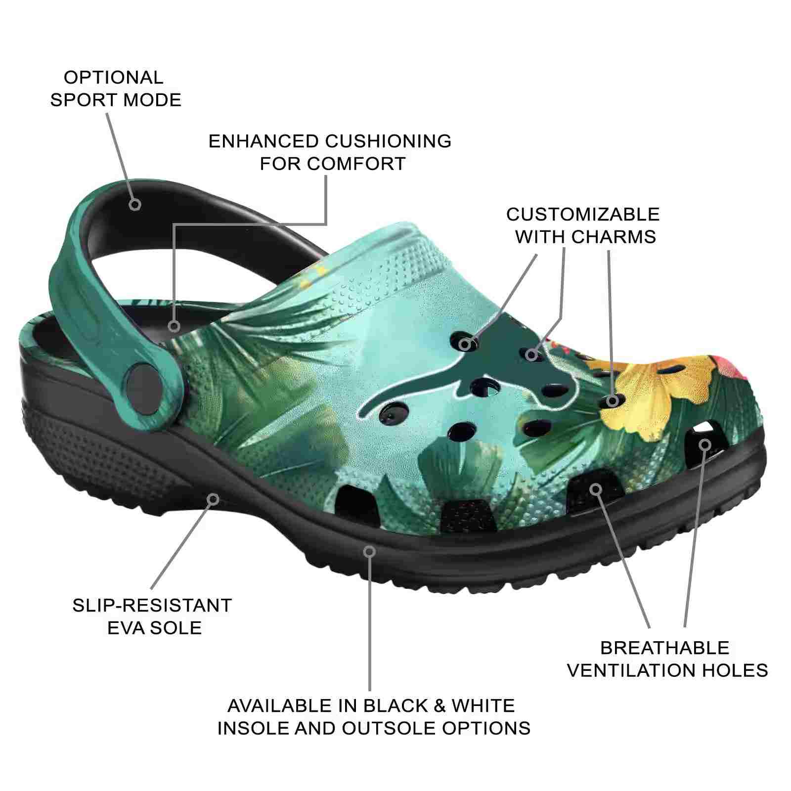 Texas Longhorns Tropical Vibes ClogTVC1801973 - Image 5