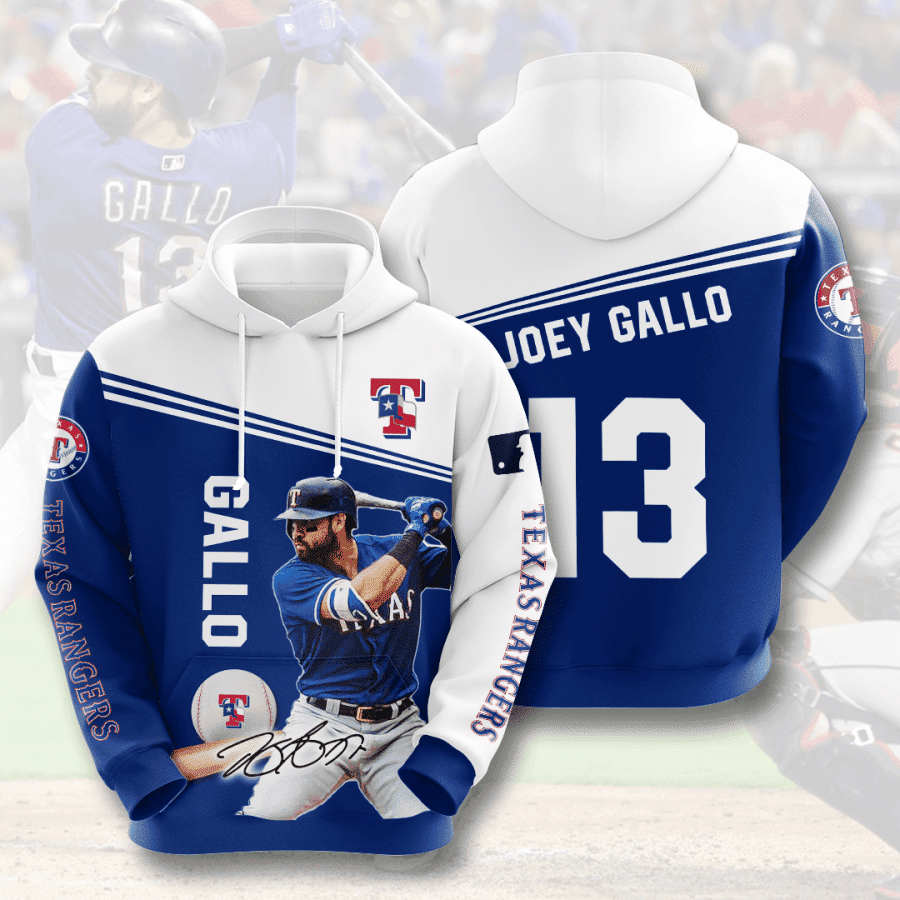 TEXAS RANGERS Joey Gallo 3D All Over Print Hoodie, Zip Hoodie