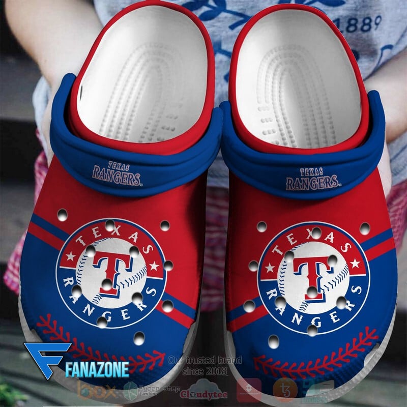 Texas Rangers MLB Sport Crocs Clogs Crocband Shoes Comfortable For Men Women and Kids
