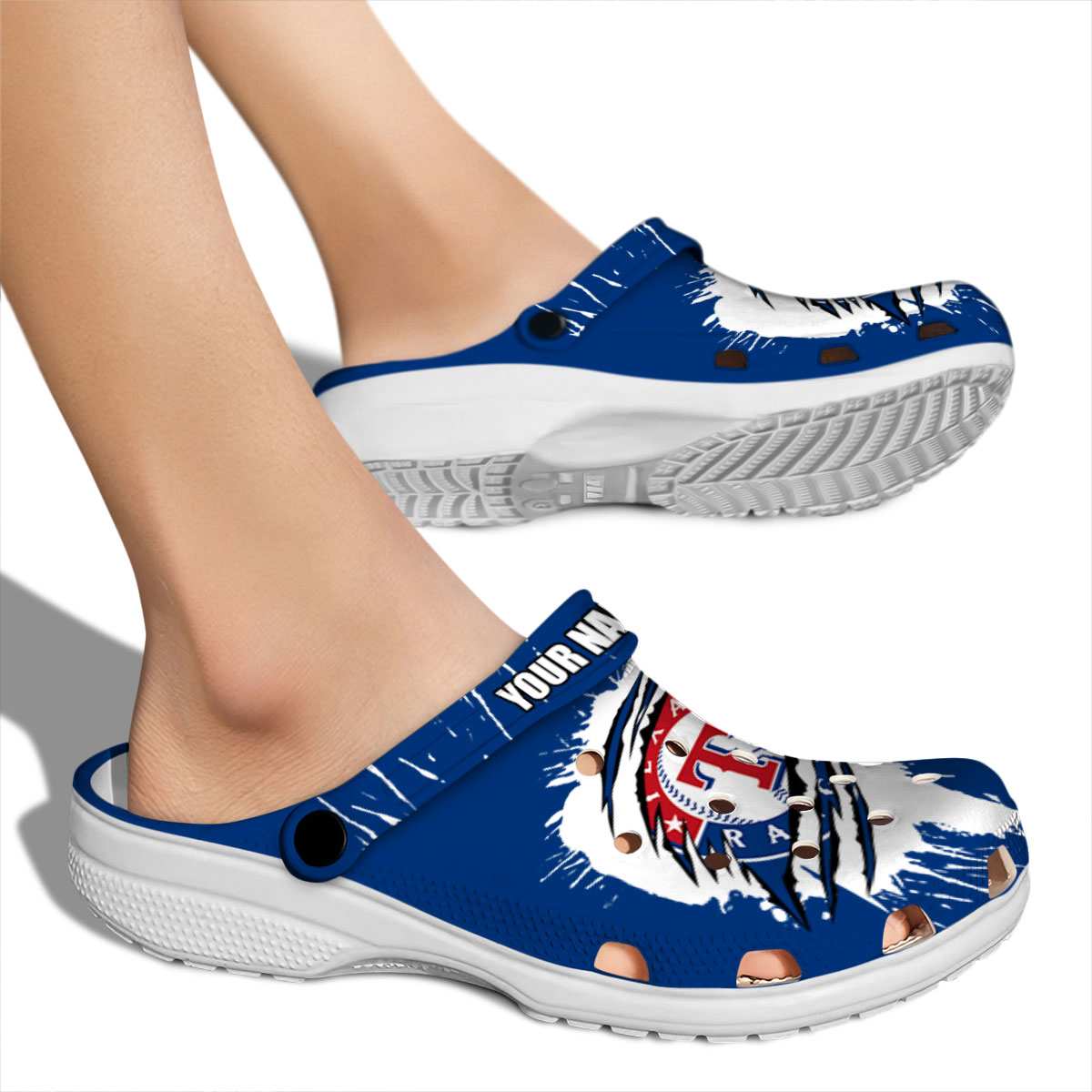 Texas Rangers MLB Sport Crocs Crocband Clogs Shoes Comfortable For Men Women and Kids - Image 2