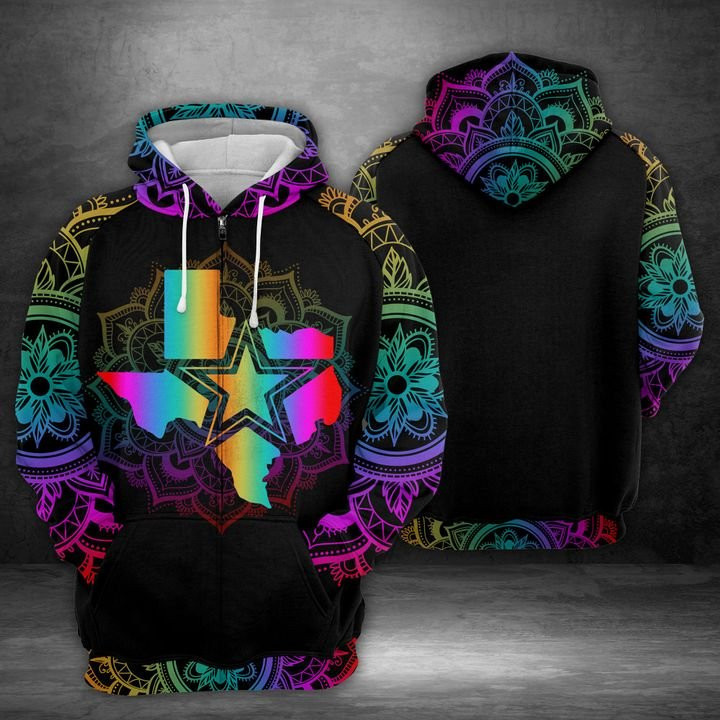 Texas Star 3D All Over Print Hoodie, Zip Hoodie