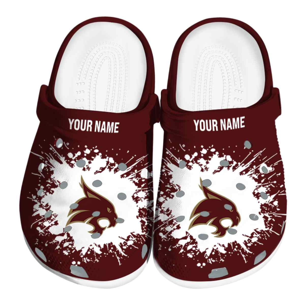 Texas State Bobcats NCAA Sport Crocs Crocband Clogs Shoes Comfortable For Men Women and Kids