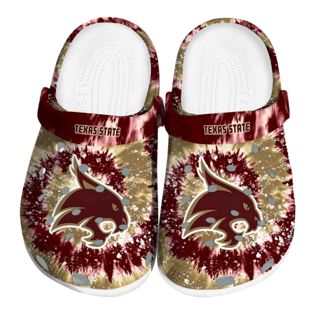 Texas State Bobcats NCAA Sport Crocs Crocband Clogs Shoes Comfortable For Men Women and Kids