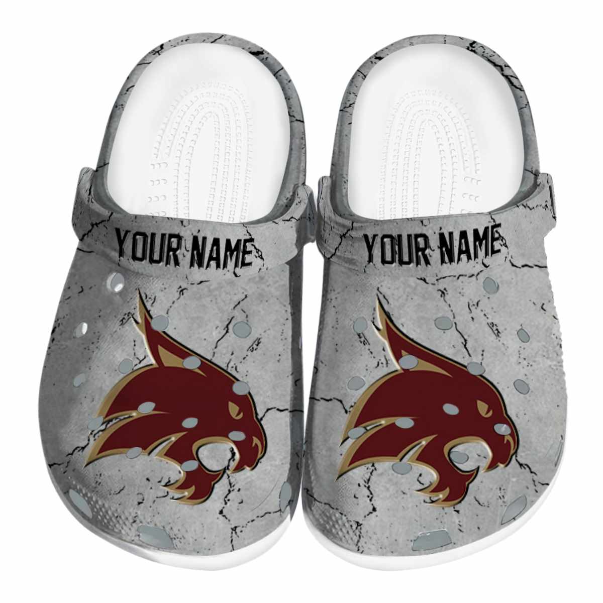 Texas State Bobcats NCAA Sport Crocs Crocband Clogs Shoes Comfortable For Men Women and Kids