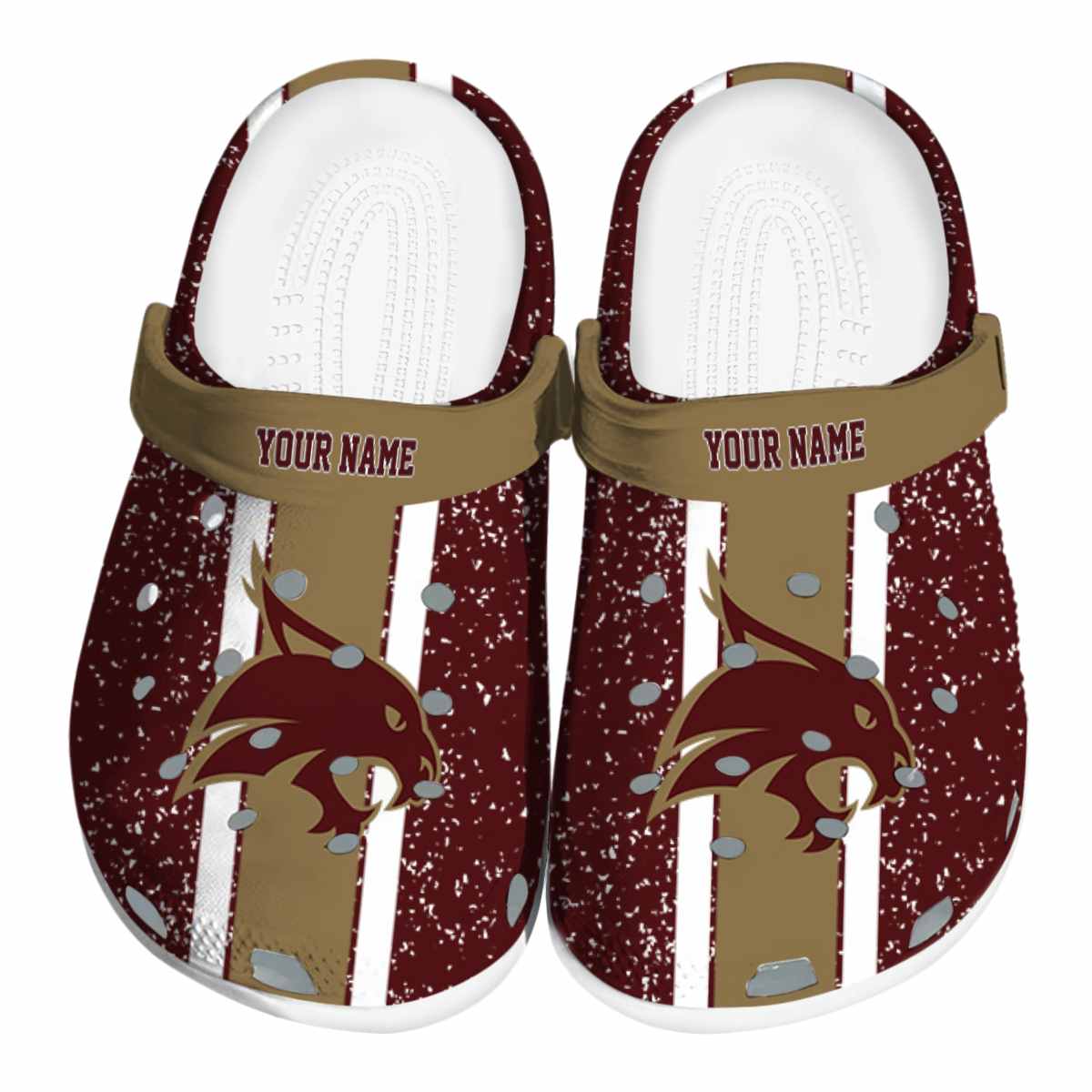 Texas State Bobcats NCAA Sport Crocs Crocband Clogs Shoes Comfortable For Men Women and Kids