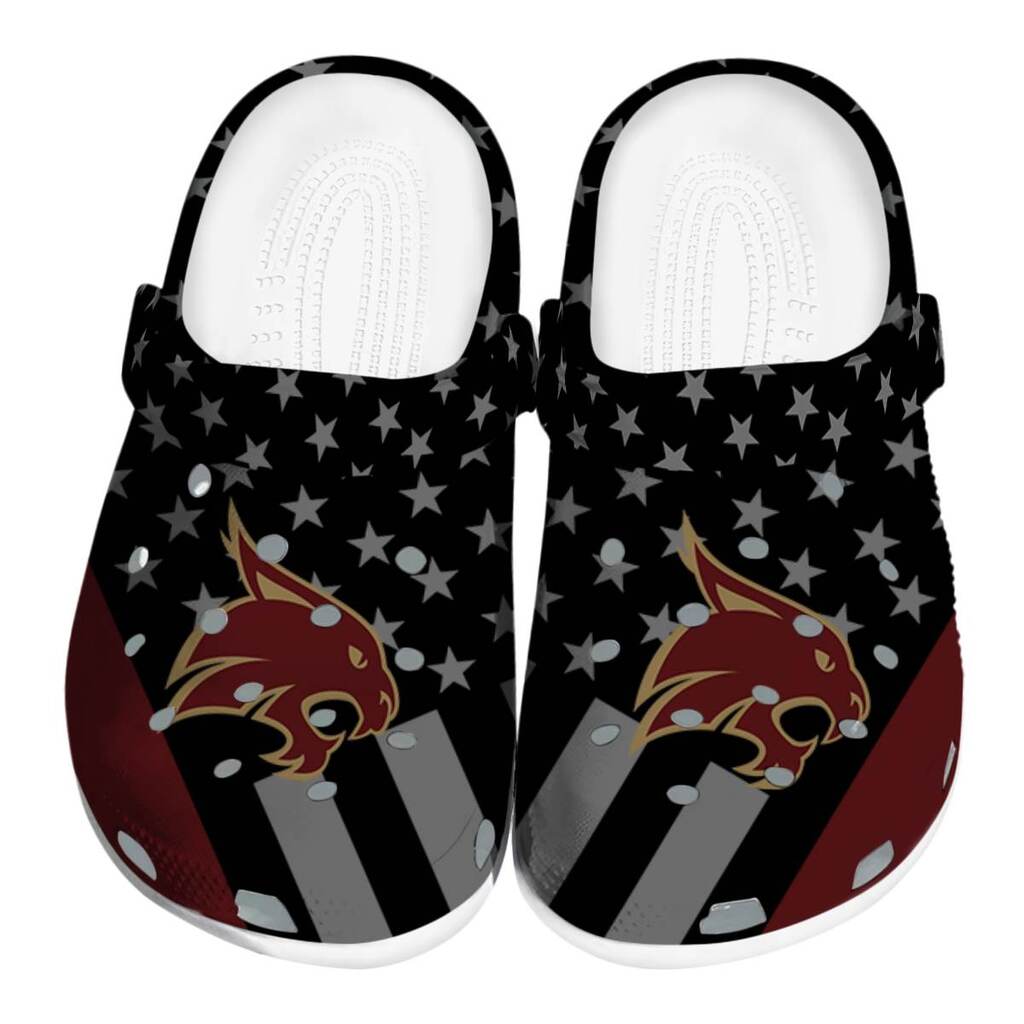Texas State Bobcats Stellar Stripes Theme ClogTVC1801795